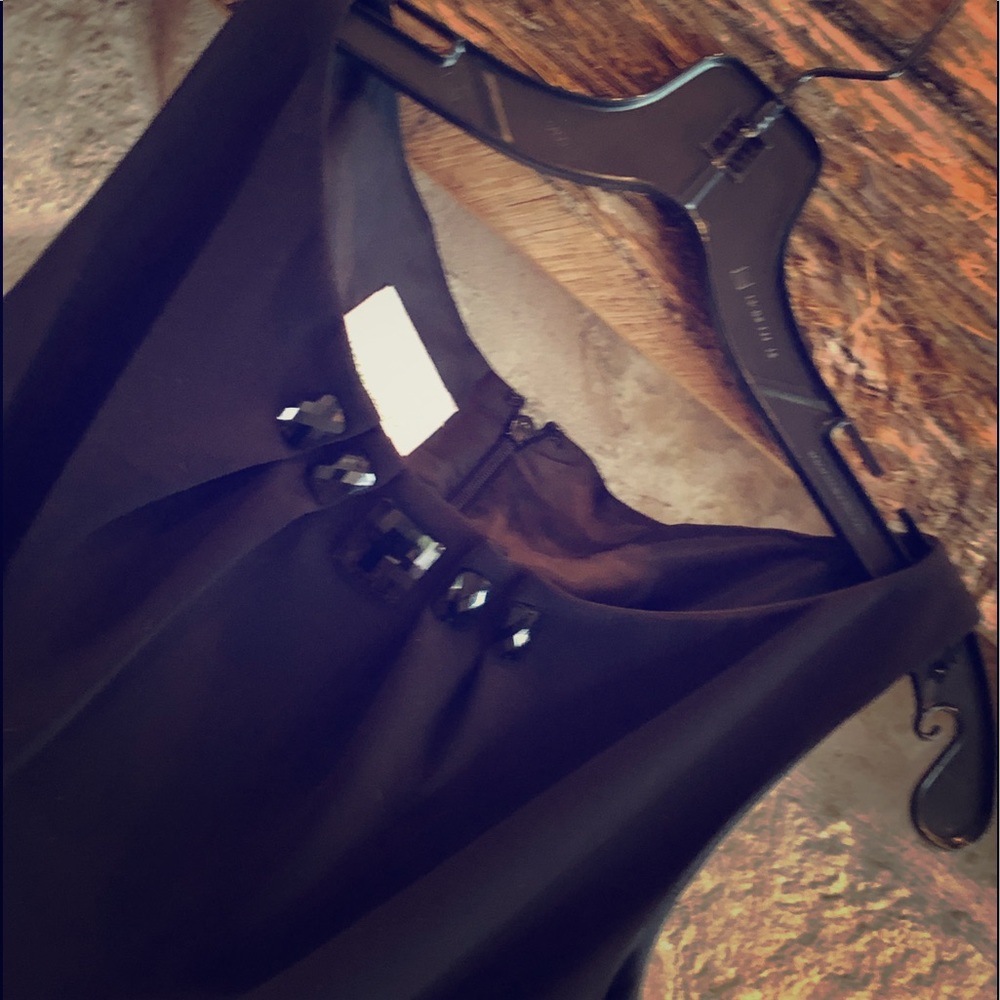 Black sheath dress with details